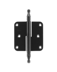 Paumelle HDD 80x80x2.5 mat zwart Links met vaasknop