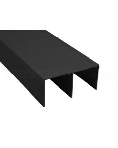 Schuifdeur bovenrail - Dubbel - 6000x85mm - Aluminium Zwart