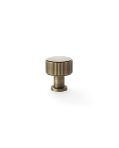 Meubelknop Reeded 'Lucia' - Antiek messing - Ø29mm