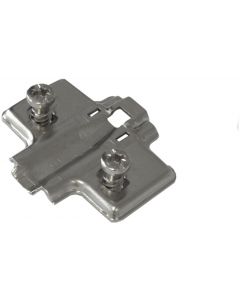 Montageplaat Impro/Invo met voorgemonteerde Euroschroef 6,3x14mm met hoogte verstelling 9mm