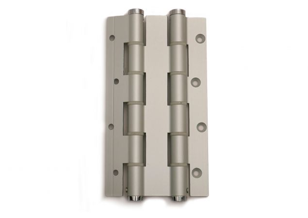 Deurveerscharnier dubbelwerkend - Lengte 180mm - Deurdikte 40mm - Aluminium zilvergrijs