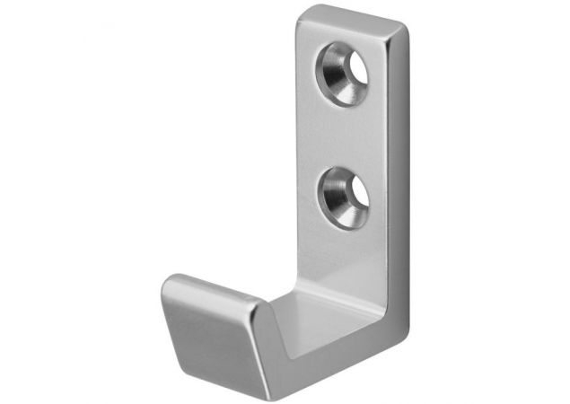Handdoekhaak enkel (recht) - naturel - 13mm