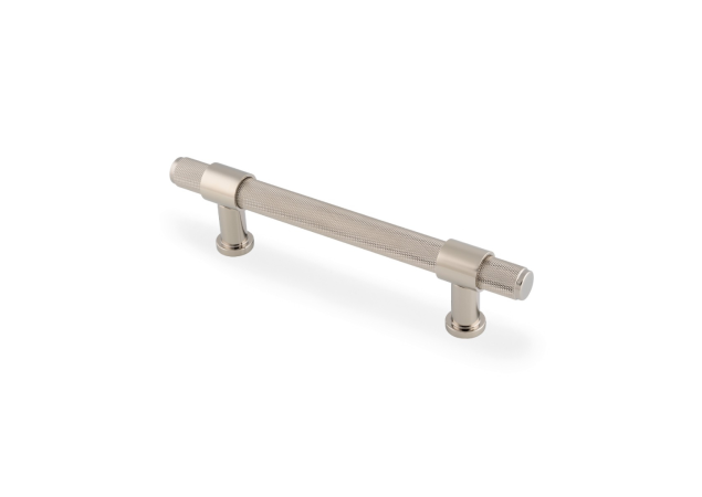 Meubelgreep Knurled 'Kingston' - PVD Nikkel gepolijst - 188x44x128mm - AW839-128-PNPVD