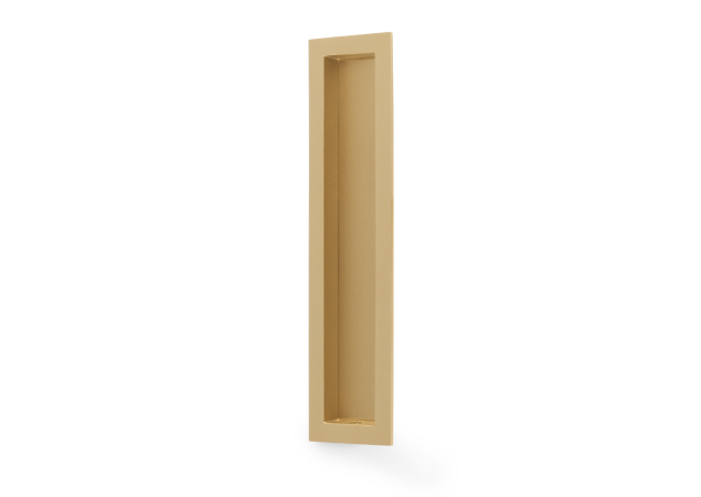 Infreeskomgreep rechthoekig 'Flush' - PVD Mat messing - 200x45mm - AW911-200-SBPVD