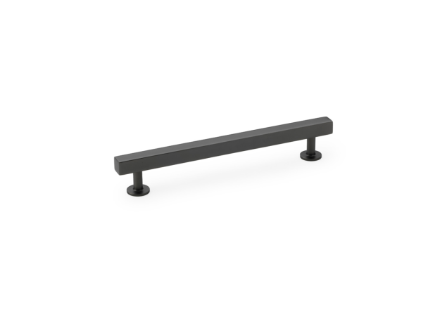 Meubelgreep vierkant T-vorm - Op rond rozet - Antraciet - 196x32x160mm - AW815-160-DBZ