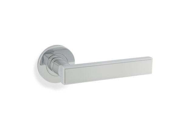 Deurkruk 'Jesper' - Chroom gepolijst - Rond rozet Ø50mm AW260PC