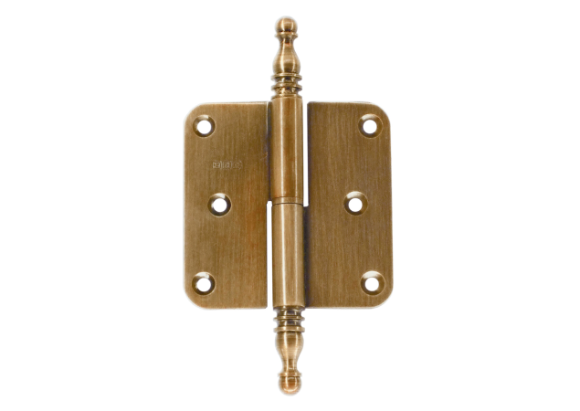 Paumelle HDD 80x80x2.5 brons Links met vaasknop