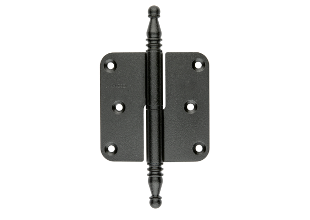 Paumelle HDD 80x80x2.5 zwart Links met vaasknop