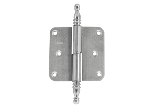 Paumelle HDD 80x80x2.5 rvs geborsteld Rechts met vaasknop