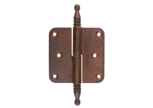 Paumelle HDD 80x80x2.5 roest Rechts met vaasknop