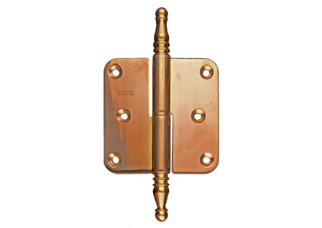 Paumelle HDD 80x80x2.5 rood koper Rechts met vaasknop