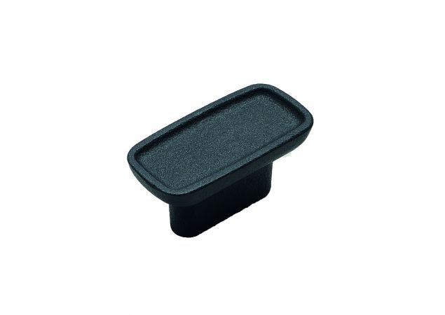 Meubelknop rechthoek - 64x32mm - Hoogte: 23mm - Mat zwart