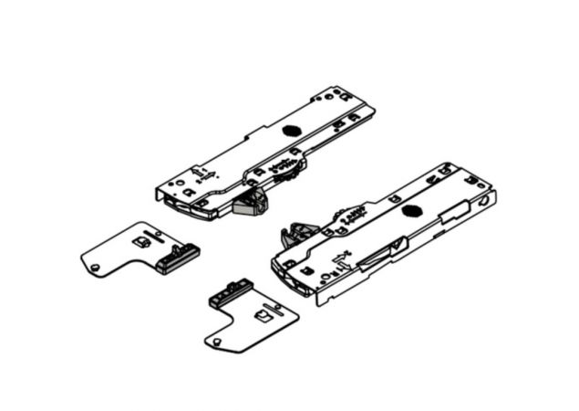 Blum Legrabox Rugwandhouder Hoogte M: 106mm Finish: Zijdewit prijs per set