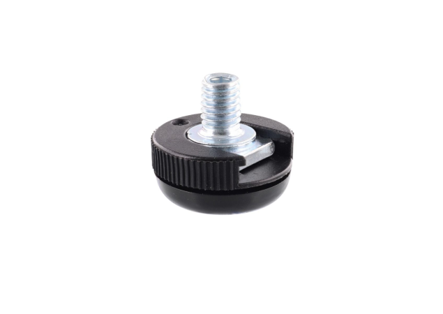 Basis voor meubelglijder JUSTUS QuickClick - Ø20mm - M6x8 - Zwart - In hoogte verstelbaar