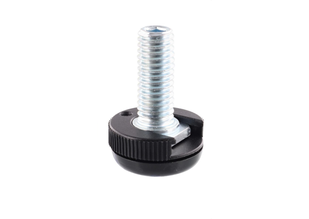 Basis voor meubelglijder JUSTUS QuickClick - Ø20mm - M8x25 - Zwart - In hoogte verstelbaar