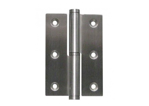 Paumelle rechte hoek 60x40mm Rs Rvs geborsteld