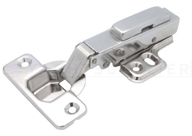 Rvs inboorscharnier soft-close opliggend