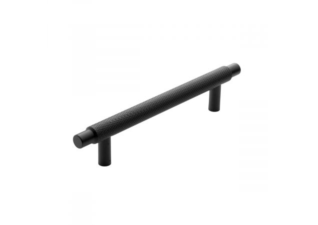 T-Greep met ruitstructuur - 182x14x128mm - Mat zwart