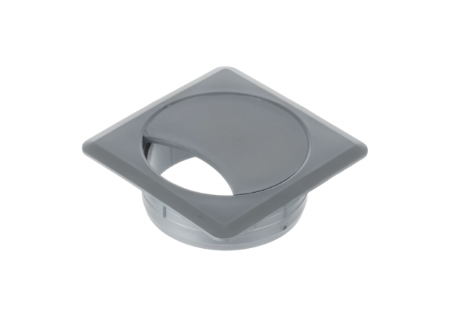 Kabeldoorvoer - Zilver - Boordiameter: ø60mm - Diepte: 20mm - 73x73mm - Vierkant