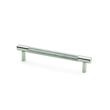 Meubelgreep Knurled 'Brunel' - Mat vernikkeld - 153x33x128mm - AW810-128-SN
