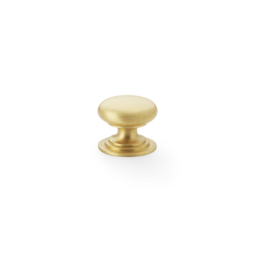 Meubelknop 'Waltz' - Mat messing - Ø25mm - Hoogte 22mm - AW825-25-SB