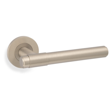 Deurkruk Plain 'Kingston' - PVD Mat vernikkeld - Rond rozet Ø50mm - AW241SNPVD