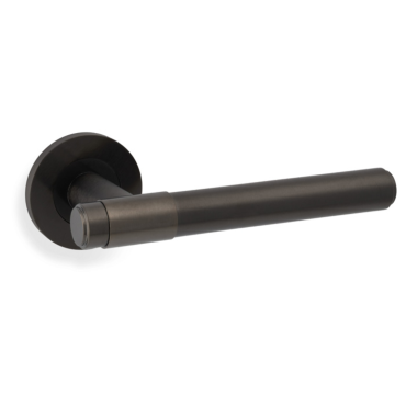 Deurkruk Plain 'Kingston' - PVD Antraciet - Rond rozet Ø50mm - AW241SNPVD