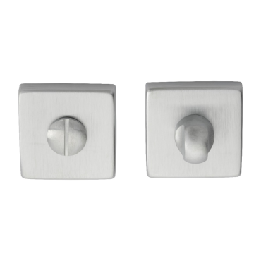 Wc garnituur op rozet vierkant 50mm Krukstift 5mm Mat chroom