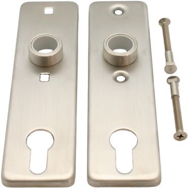 Deurschilden 165x45mm pc h.o.h 75mm per paar Rvs geborsteld