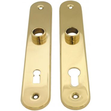Deurschild Wc binnenzijde 230mm met knop per stuk Messing gepolijst chroom