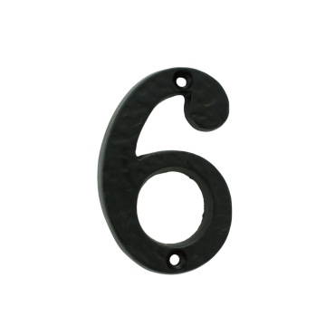 Huisnummer 6/9 - Gietijzer/Smeedijzer - Antiek zwart - 78mm