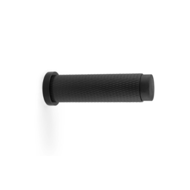 Deurstopper Brunel 'Knurled' - Mat zwart - Wandmontage - AW600-75-BL