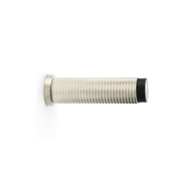 Deurstopper Brunel 'Knurled' - Mat vernikkeld  - Wandmontage - AW600-75-SN