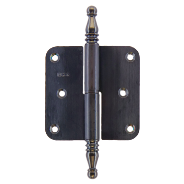 Paumelle HDD 80x80x2.5 carbon zwart Rechts met vaasknop
