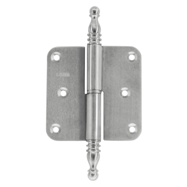 Paumelle HDD 80x80x2.5 rvs geborsteld Rechts met vaasknop
