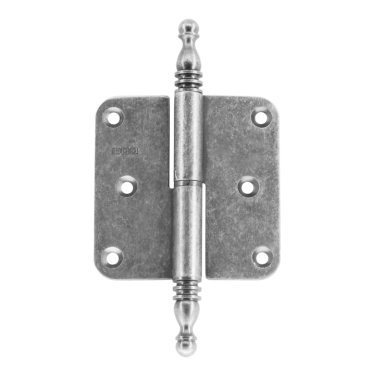 Paumelle HDD 80x80x2.5 antiek zilver Rechts met vaasknop