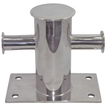 Bolder Largo met extra brede voetplaat L 200mm B110mm H 180mm Rvs 316
