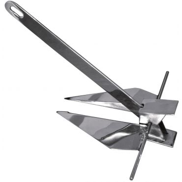 Anker Danforth model 15kg L 760mm B 380mm Rvs 316 Gepolijst