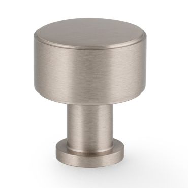 Meubelknop Plain 'Lucia'  - Mat vernikkeld - Ø29mm - Hoogte 35mm  - Alexander & Wilks- AW807P-29-SN