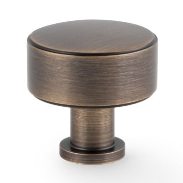 Meubelknop Plain 'Lucia' - Antiek messing - Ø35mm - Hoogte 35mm  - Alexander & Wilks- AW807P-35-AB