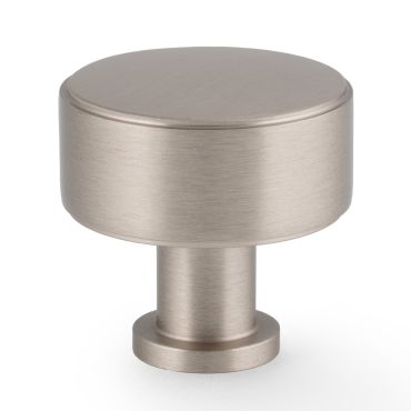 Meubelknop Plain 'Lucia'  - Mat vernikkeld - Ø35 mm - Hoogte 35mm  - Alexander & Wilks- AW807P-35-SN