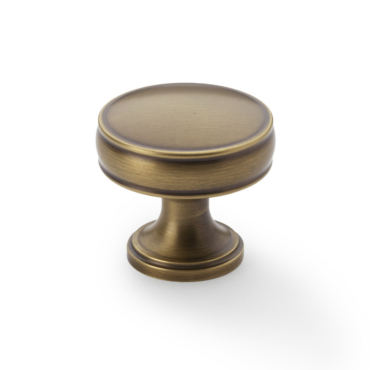 Meubelknop 'Lynd' - Antiek messing - Ø32mm - Hoogte 29mm - AW808-32-AB