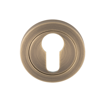 PC Rozet rond - Antiek messing - Ø50mm - rechte rand - SWL102AB