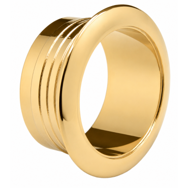 Inboorring rozet kunststof 19mm Glans vermessingd boormaat: 26mm