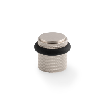 Deurstopper Knurled 'Brunel' - Mat vernikkeld - Vloermontage - AW639KSN