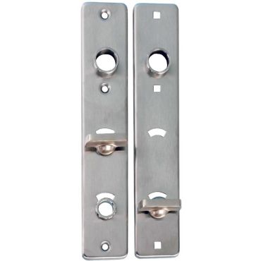 Krukschild 240x45x6mm Rvs geborsteld  t.b.v gedeelde sanitair ruimtes Buiten-zijde