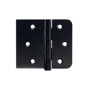 Paumelle HDD 80x80x2.5 mat zwart Links met vaasknop