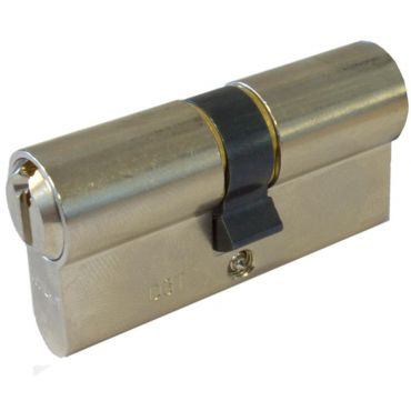 Profielcilinder 30/60mm Mat vernikkeld Zeewaterbestendig met versmalde meenemer met nieuw zilveren sleutels
