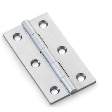 Meubelscharnier Chroom Mat - 64x35x2 mm - 2 stuks incl. schroeven