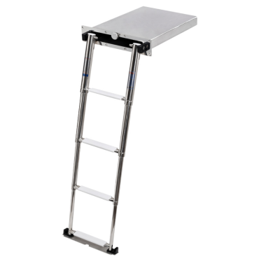 Zwemtrap 3 treden inschuifbaar - lengte 854mm - voorplaat 390x88